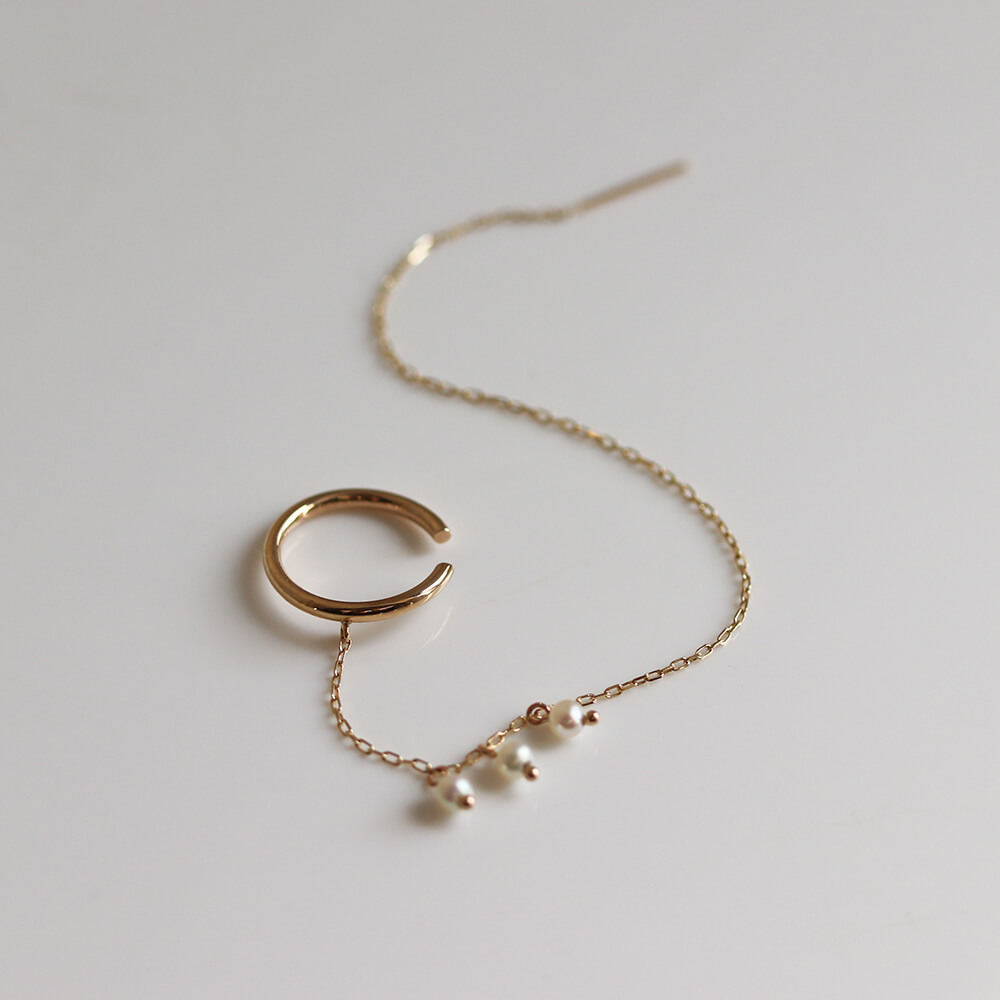 パール イヤーカフ ピアス | K10YG 【片耳用】〈2025SpringCollection〉