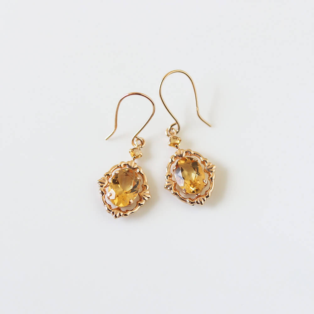 シトリン フック ピアス | K10YG〈Web限定〉