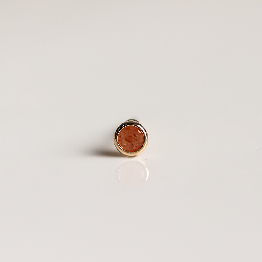 サンストーン ピアス | K10YG 【片耳用】【数量限定】