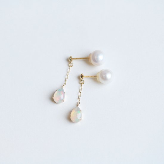 オパール ピアス | K18 〈パールキャッチ〉