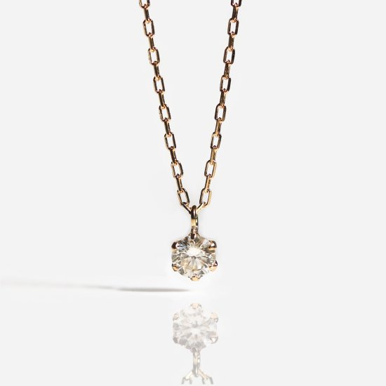 一石 ダイヤモンド 0.15ct ネックレス | K18