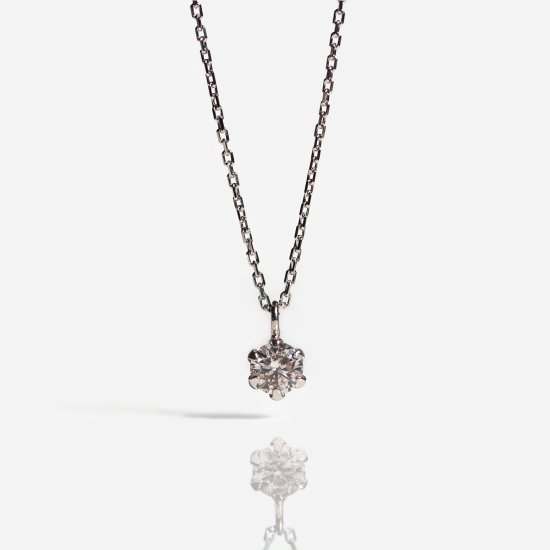 一石 ダイヤモンド 0.1ct ネックレス | Pt850